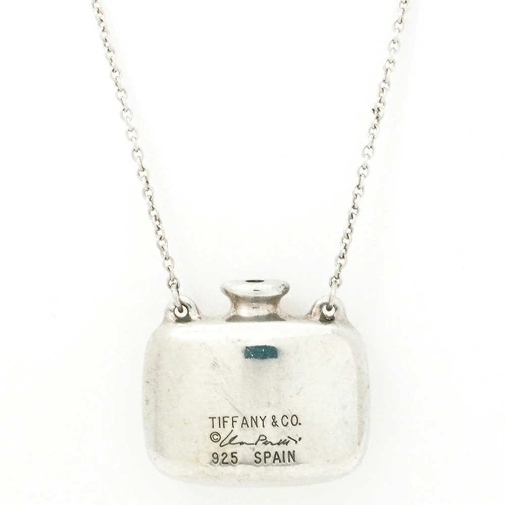 Tiffany Co Elsa Peretti Square Open Bottle Silver Pendant Silver